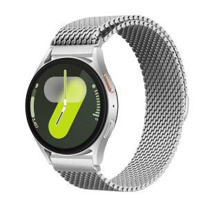 갤럭시 워치 7 6 5 4 밴드 40mm 44mm /워치 클래식 46mm 42mm 47mm 43mm /5 Pro /3 41mm /FE /액티브 2 남성 /여성, 20mm 스테인리스 스틸 메시 루프 마그네틱 스트랩 코레아