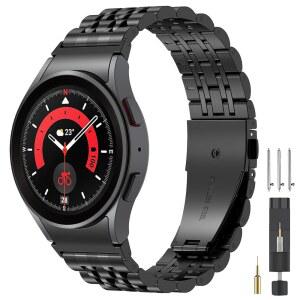 EZMVZKU 갤럭시 워치 7 / 6 5 4 FE 40mm 44mm 스테인리스 스틸 메탈 밴드, 클래식 42mm 43mm 46mm 47mm 프로 45mm, 20mm 남성용 시계 밴드