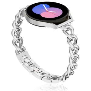 갤럭시 워치 7 6 5 4 FE 밴드 40mm 44mm, 액티브 2 /갤럭시 클래식, 20mm 스테인리스 스틸 브레이슬릿 여성용