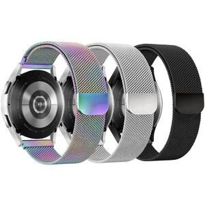 갤럭시 워치 7 밴드 6 5 4 FE 액티브 2 40mm /44mm, 20mm 스테인리스 스틸 밀라노 스트랩 클래식 /5 프로 45mm /4 클래식, 여성용 YGTIECS 소프트 메탈