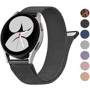 갤럭시 워치 4 밴드 40mm 44mm, 클래식 42mm 46mm 여성 남성용, 밴드용 20mm 스테인리스 스틸 금속 교체 팔찌 스트랩