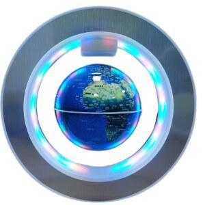 떠있는 지구본 무중력 회전 유니크 은하 C자형 장식용 부상 황금색 마그네틱 토성