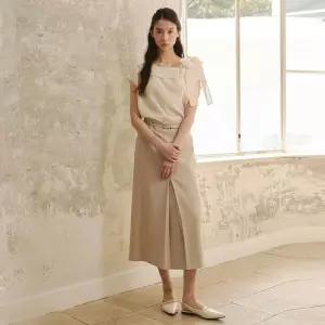 잇미샤 [25 S/S] H라인 벨티드 스커트 ITP4ZSK840 401845