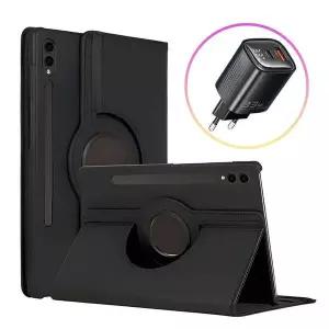 갤럭시탭S10 696RGB21 FE 크로스 레더 케이스+Toocki 33W 고속충전기