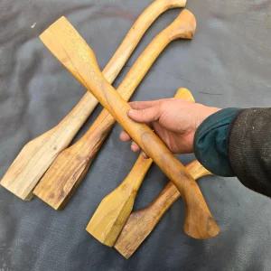 도끼 손잡이 장식용 수제 망치 캠핑자루 단단한 정글 집 공예 눈을 금속 나무 곡선형 교체