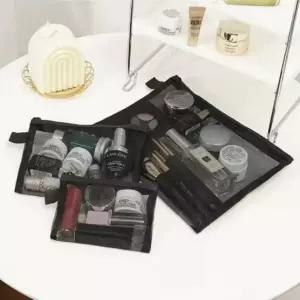 (옵션 단품)화장품 가방 망사 메쉬 파우치 중 파우치백 망사 여성 파우치 백