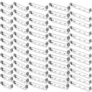 공예품용 60PCS 브로치 핀 5사이즈 브로치 핀, 안전 잠금 잠금 걸쇠와 공예 배지용 구멍이 있는 바 핀 백링 이름표 DIY 주얼리 제작 코사지(실버 20mm / 25mm / 32mm / 35mm / 38mm)