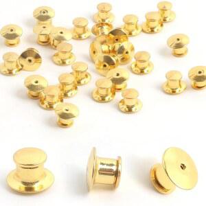 골드 라펠 핀 백, 메탈 핀 키퍼, 브로치용 버터플라이 클러치 패스너, 배지 및