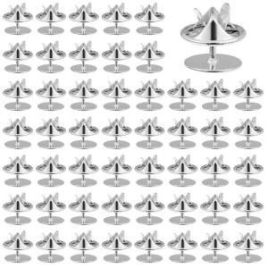 이안팬 50쌍 실버 메탈 핀 백, 버터플라이 타이 백, 빈 핀 키퍼 에나멜 핀 잠금 백, 의류 브로치 유니폼 배지 라펠 모자 타이 택 공예 보석 제작