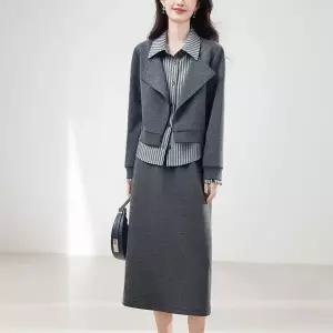 [알트베니] 셔츠레이어재킷+스커트