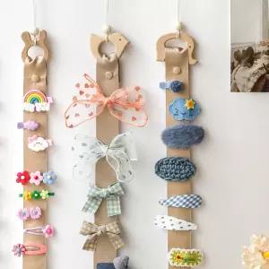 코끼리 디자인 우드 아기핀 헤어핀 진열 정리대