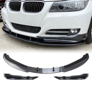 BMW 3 시리즈 E90 E91 LCI 320i 2009-2012 기본 모델 앞 범퍼 스포일러 립 + 안개등 측면 에어 벤트 스플리
