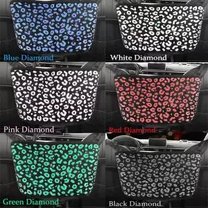 호환  여성용 범용 카시트 백 멀티 포켓 백시트 정리함 크리스탈 다이아몬드 자동차 인테리어