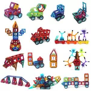 자석 입체 도형 만들기 장난감 블록세트 맥브레인+보관함 블럭놀이 키즈카페