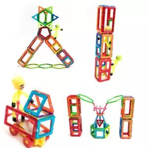 어린이날 교구 입체 도형퍼즐 자석 맥브레인129p+보관함 만들기장난감 놀이블록