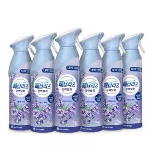 페브리즈 공기탈취제 에어 강력탈취 라벤더 부케 165g x 6개