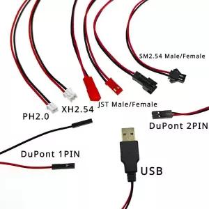 호환 RC 드론 쿼드콥터용 USB 충전 케이블 전선가리개 USB to JST SM DuPont XH2.54 PH2.0 후타바 플 3.7V