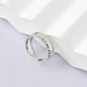 사이즈조절 반지 실버925 앤틱리프 오픈반지 오픈링