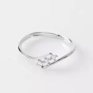 큐빅 백금도금 실버링 은반지 실버925 오픈반지 오픈링