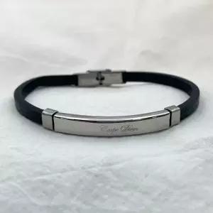 가죽 수술용 팔찌 이니셜 커플 끈 손목 장식 남녀 학생 심플