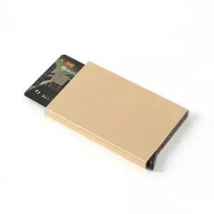 자동 금속 슬라이딩 카드 홀더 메탈릭 카드 케이스 슬라이드형