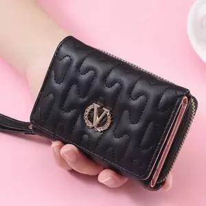 [셀러에이드]브이 버클 여성 미니 반지갑 카드 수납 동전포켓 학생용 선물용