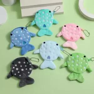 [셀러에이드]고래 캐릭터 미니 파우치 동전 지갑 범고래 버즈 케이스 소품