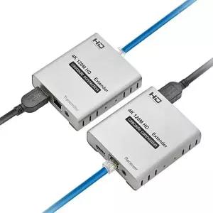 호환 4K 120M HDMI 호환 연장기Cat5e6 CAT6 RJ45 이더넷 케이블 전선가리개을 통한 비디오 컨버터 분배기