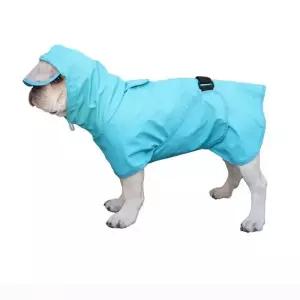 비 찍찍이 바디 캡모자 패션 레인코트 날 강아지 타입 달린 스트랩 반려견 산책 오는 우비