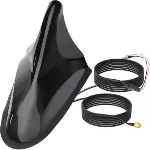 에이트우드 샤크 핀 증폭 FM AM 자동차 라디오 안테나 차량용 트럭 SUV 스테레오 수신기 헤드 유닛 GPS