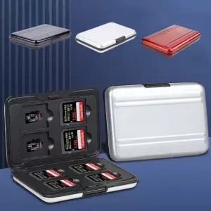 메모리 카드 보관 케이스 수납 휴대용 방진 방습 SD 보관함 알루미늄 보호 보관용