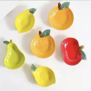 과일모양그릇 디저트 접시 트레이 아보카도 과일 액세서리 잉크 북유럽 세라믹
