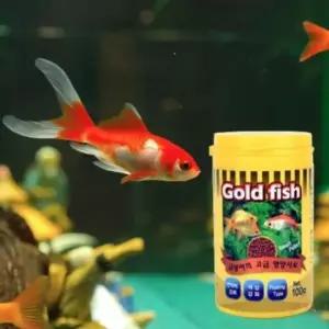 금붕어먹이 거북이 전용 사료 골드피쉬 통100g 바다생물 건강 영양식