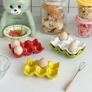 세라믹 트레이 수납 보관함 냉장고 계란 에그 보 도자기