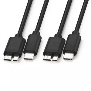 Seagate Toshiba Western Digital WD My Passport LaCie용 2팩 외장 하드 드라이브 케이블 USB 3.0 Micro B