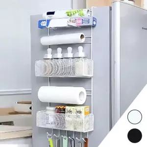 주방 벽걸이 틈새 선반 무타공 냉장고 걸이 수납 트레이 싱크대