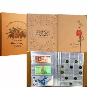 옛날 지폐 화폐앨범 동전 기념 보존 세계주화 우표 수집