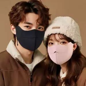 1+1 겨울 5D 입체 마스크 안면 방한 골프 마스크 자전거 러닝 라이딩