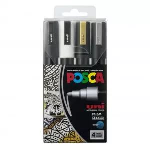 유니 포스카 세트A PC-5M 4색