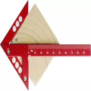 LICAVEY 센터 스크라이브 게이지 알루미늄 합금 목공 마킹 도구 라인 서클 각도 빨간색 45도 파인더