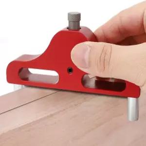 목재 스크라이브 게이지 센터 파인더 도구 마킹 목공 장치 1mm 정확도빨간색 장비용