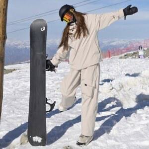 남녀공용 스키복 스노우보드복 기모 점프 커플보드복 후드자켓 방한복 스노우 야외 후드 여자