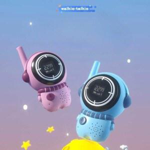 충전식 무전기 귀여운 램프 워키토키 장난감 우주인
