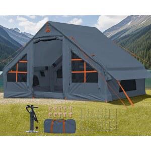 풍선 캠핑 텐트, 2/4/6/8인용 차양이 있는 빠른 설치 펌프로 텐트 폭파, 캠핑용 방수 옥스포드 하우스, 에어 글램핑