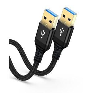 USB에서 USB로 케이블 6피트, 남성에서 남성으로 USB A에서 WD 하드 드라이브, PC, Mac, 노트북, PS4, Xbox - 3.0 타입 A 임프레소라 롱 우스바에서 우스바 코드까지, 고속 데이터 전송 케이블, 6피트