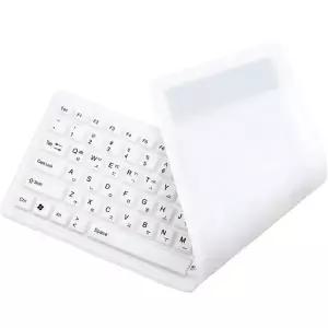 엠비에프 661WNQ33 저소음 타이핑 USB 실리콘 롤 키보드 화이트
