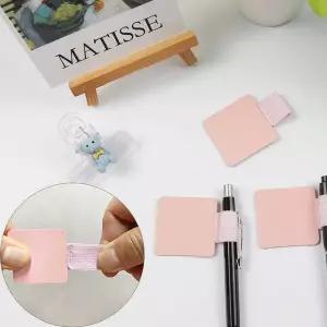 꽂이 다이어리 고정홀더(연핑크)1P 펜 부착식 ZF 노트