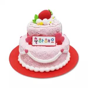 클레이 2단 축하 케이크 1인 만들기 교구 재료