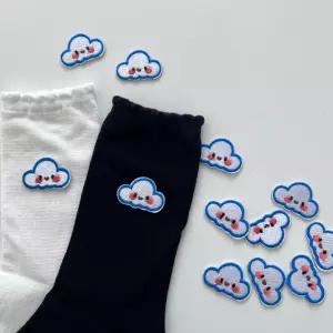 패딩수선 패치 귀여운 가방 열접착 구름 DIY 와펜 자수 핑크 리폼 하늘