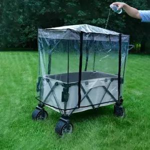 웨건 덮개 레인커버 바람막이 모기장 캠핑 손수례